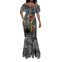 Samora Machel Mermaid Dress Mozambique Liberation Graffiti Style Viva FRELIMO African Revolutionary - Wonder Print Shop