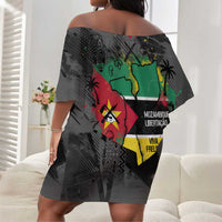 Samora Machel Off Shoulder Short Dress Mozambique Liberation Graffiti Style Viva FRELIMO African Revolutionary - Wonder Print Shop
