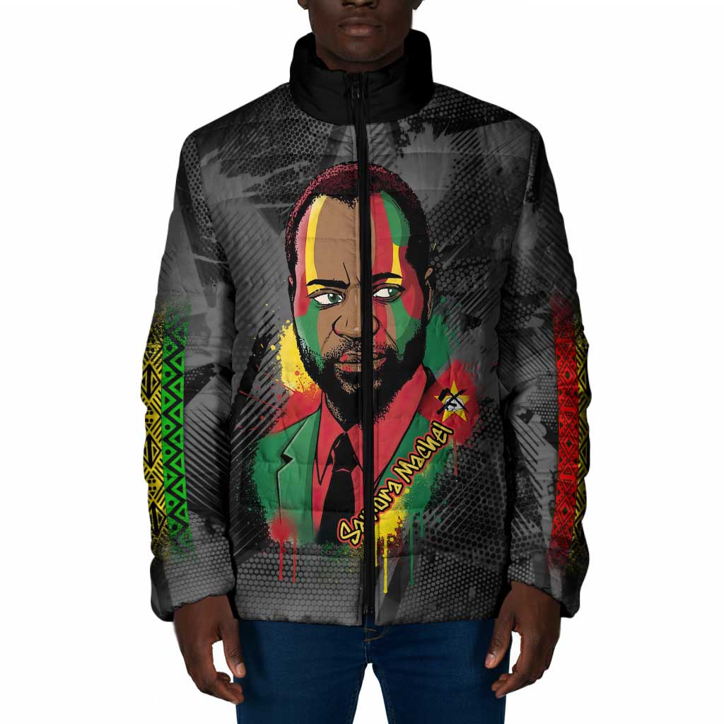 Samora Machel Padded Jacket Mozambique Liberation Graffiti Style Viva FRELIMO African Revolutionary - Wonder Print Shop