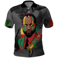 Samora Machel Polo Shirt Mozambique Liberation Graffiti Style Viva FRELIMO African Revolutionary - Wonder Print Shop