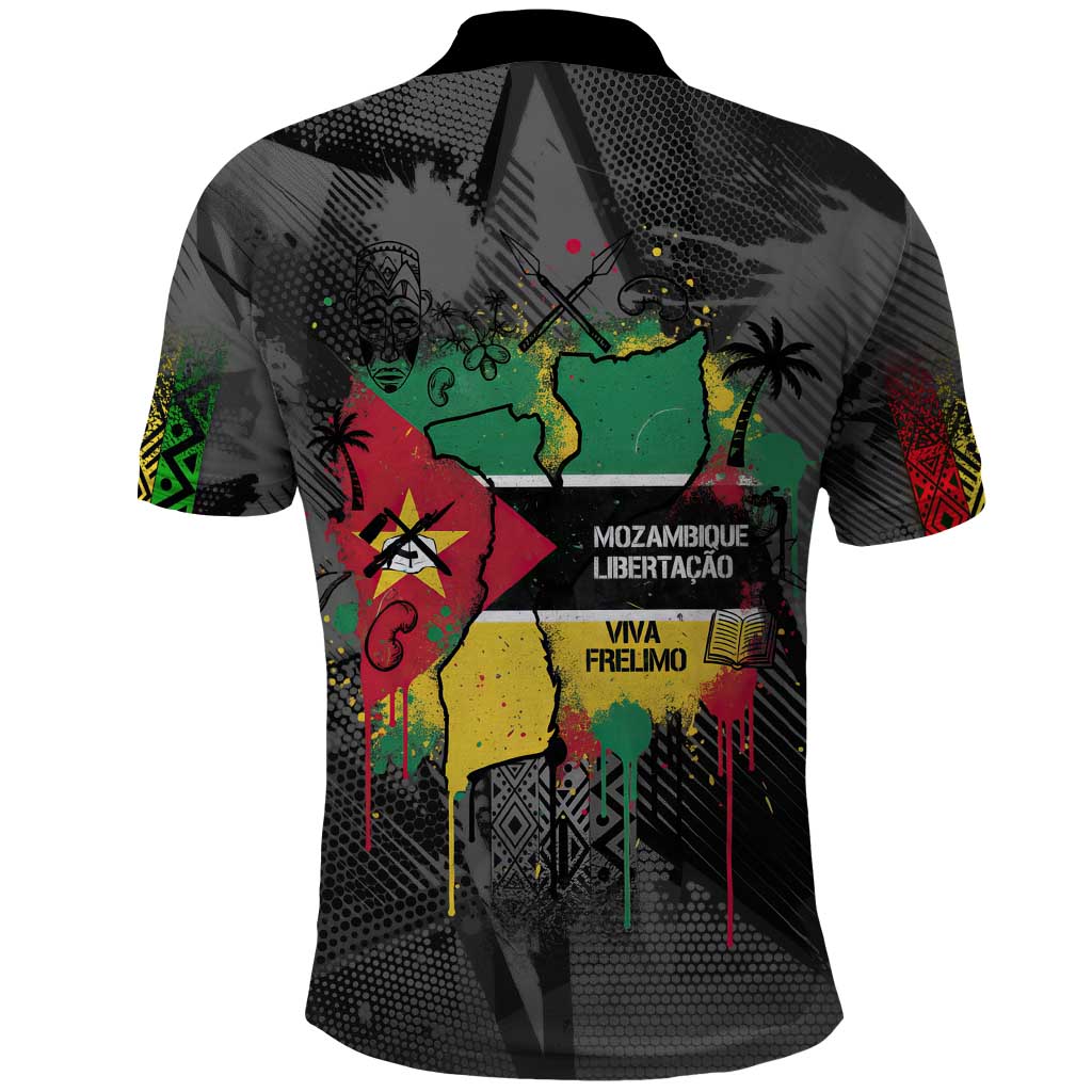 Samora Machel Polo Shirt Mozambique Liberation Graffiti Style Viva FRELIMO African Revolutionary - Wonder Print Shop