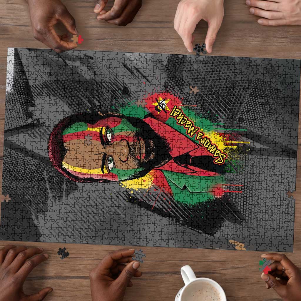 Samora Machel Puzzle Mozambique Liberation Graffiti Style Viva FRELIMO African Revolutionary - Wonder Print Shop