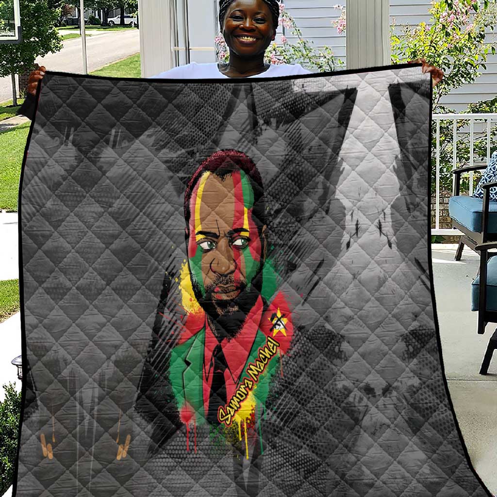 Samora Machel Quilt Mozambique Liberation Graffiti Style Viva FRELIMO African Revolutionary - Wonder Print Shop