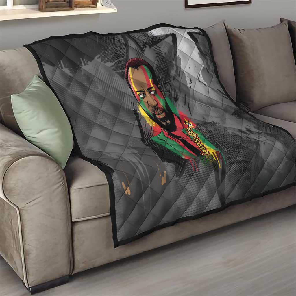 Samora Machel Quilt Mozambique Liberation Graffiti Style Viva FRELIMO African Revolutionary - Wonder Print Shop
