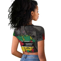 Samora Machel Raglan Cropped T shirt Mozambique Liberation Graffiti Style Viva FRELIMO African Revolutionary - Wonder Print Shop