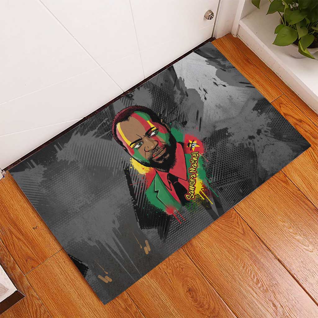 Samora Machel Rubber Doormat Mozambique Liberation Graffiti Style Viva FRELIMO African Revolutionary - Wonder Print Shop