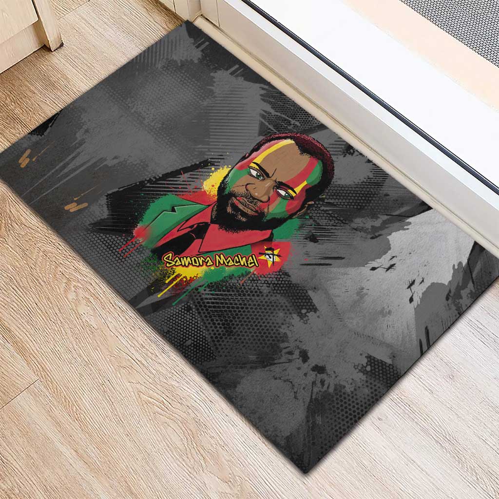Samora Machel Rubber Doormat Mozambique Liberation Graffiti Style Viva FRELIMO African Revolutionary - Wonder Print Shop