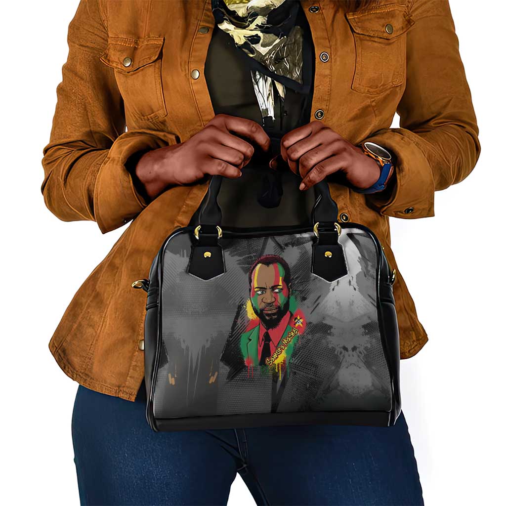 Samora Machel Shoulder Handbag Mozambique Liberation Graffiti Style Viva FRELIMO African Revolutionary - Wonder Print Shop