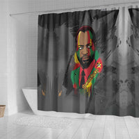 Samora Machel Shower Curtain Mozambique Liberation Graffiti Style Viva FRELIMO African Revolutionary - Wonder Print Shop