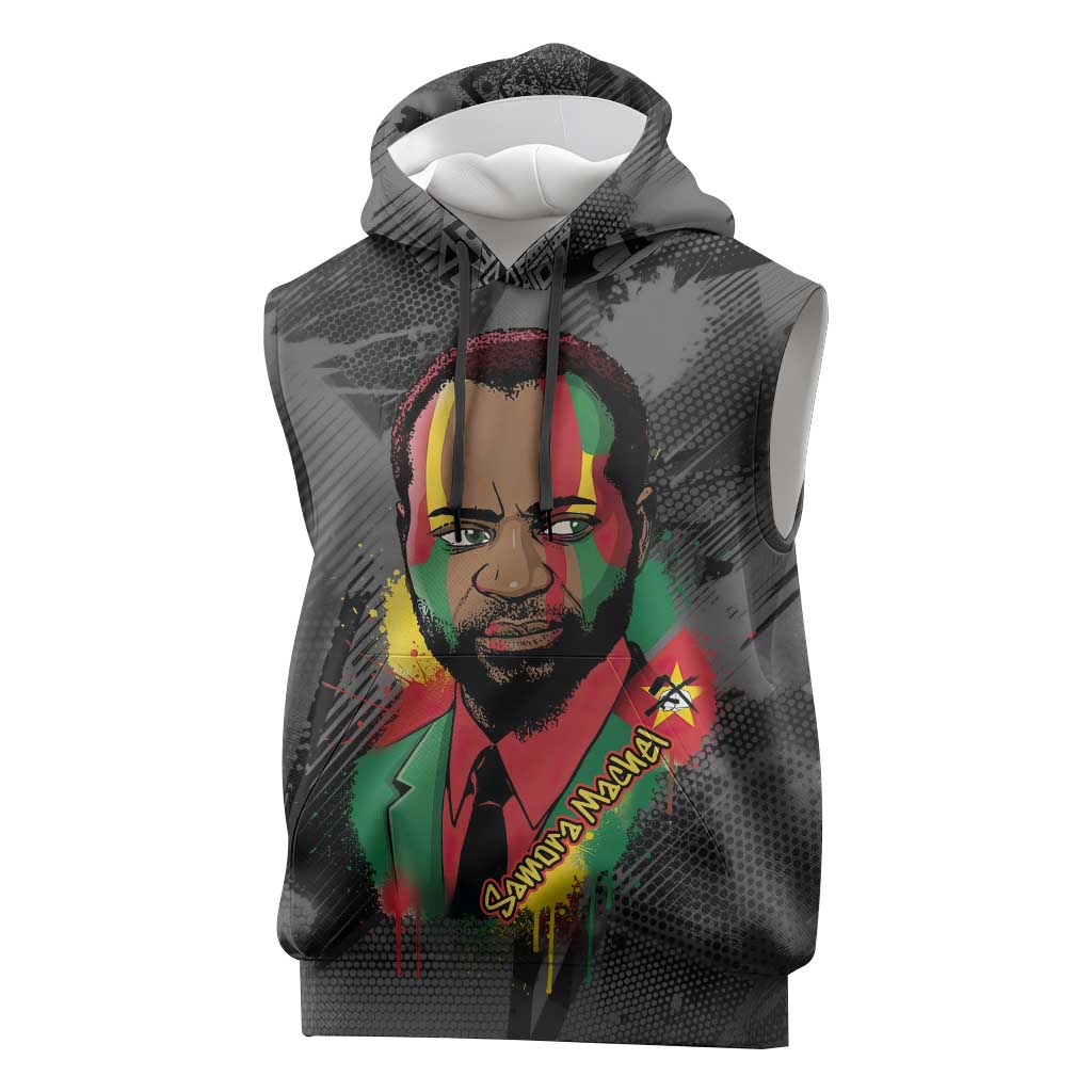 Samora Machel Sleeveless Hoodie Mozambique Liberation Graffiti Style Viva FRELIMO African Revolutionary - Wonder Print Shop