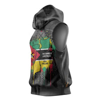Samora Machel Sleeveless Hoodie Mozambique Liberation Graffiti Style Viva FRELIMO African Revolutionary - Wonder Print Shop