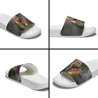Samora Machel Slide Sandals Mozambique Liberation Graffiti Style Viva FRELIMO African Revolutionary - Wonder Print Shop