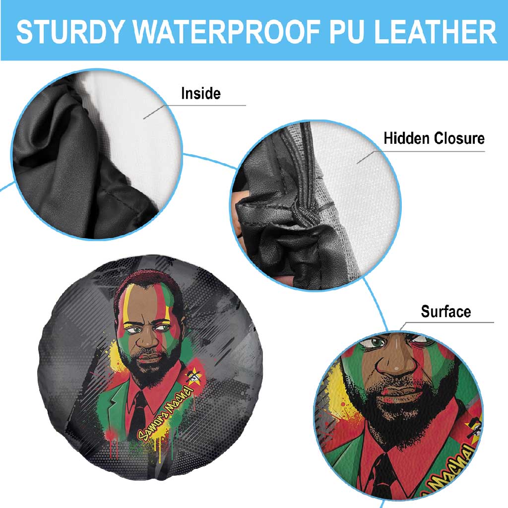 Samora Machel Spare Tire Cover Mozambique Liberation Graffiti Style Viva FRELIMO African Revolutionary - Wonder Print Shop