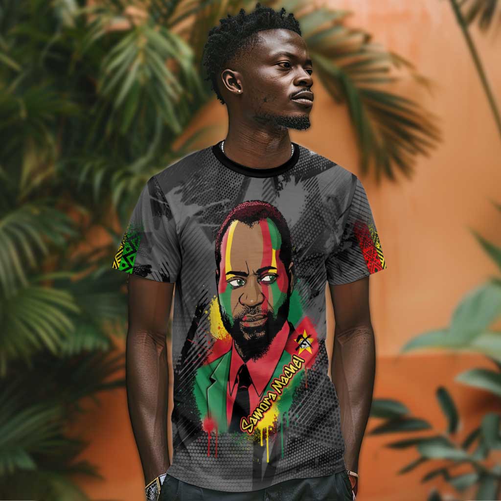Samora Machel T shirt Mozambique Liberation Graffiti Style Viva FRELIMO African Revolutionary - Wonder Print Shop
