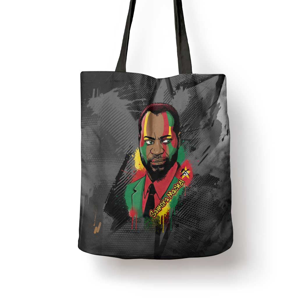 Samora Machel Tote Bag Mozambique Liberation Graffiti Style Viva FRELIMO African Revolutionary - Wonder Print Shop