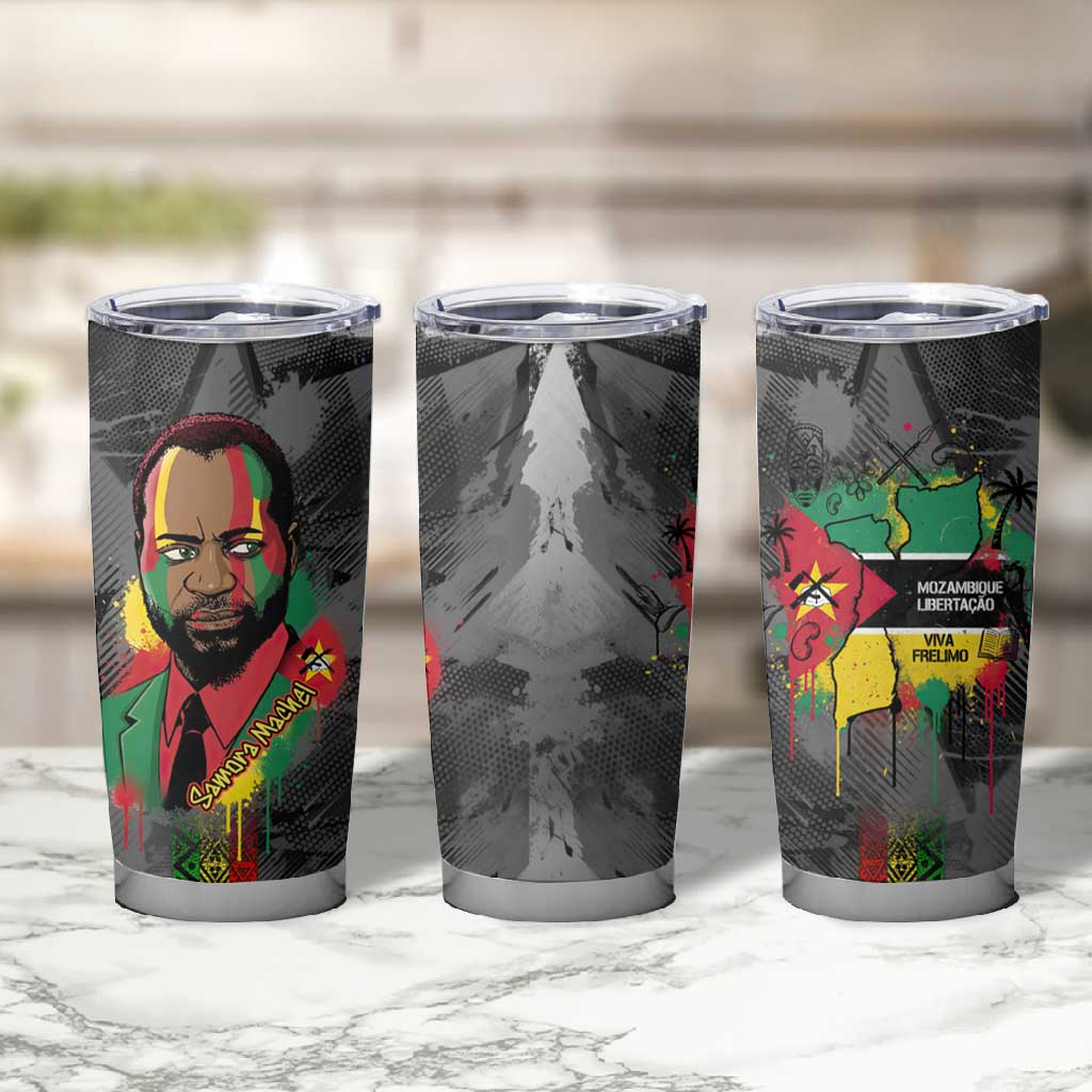 Samora Machel Tumbler Cup Mozambique Liberation Graffiti Style Viva FRELIMO African Revolutionary - Wonder Print Shop