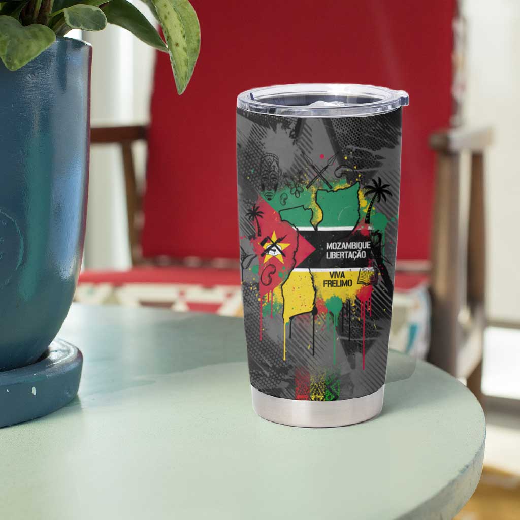 Samora Machel Tumbler Cup Mozambique Liberation Graffiti Style Viva FRELIMO African Revolutionary - Wonder Print Shop