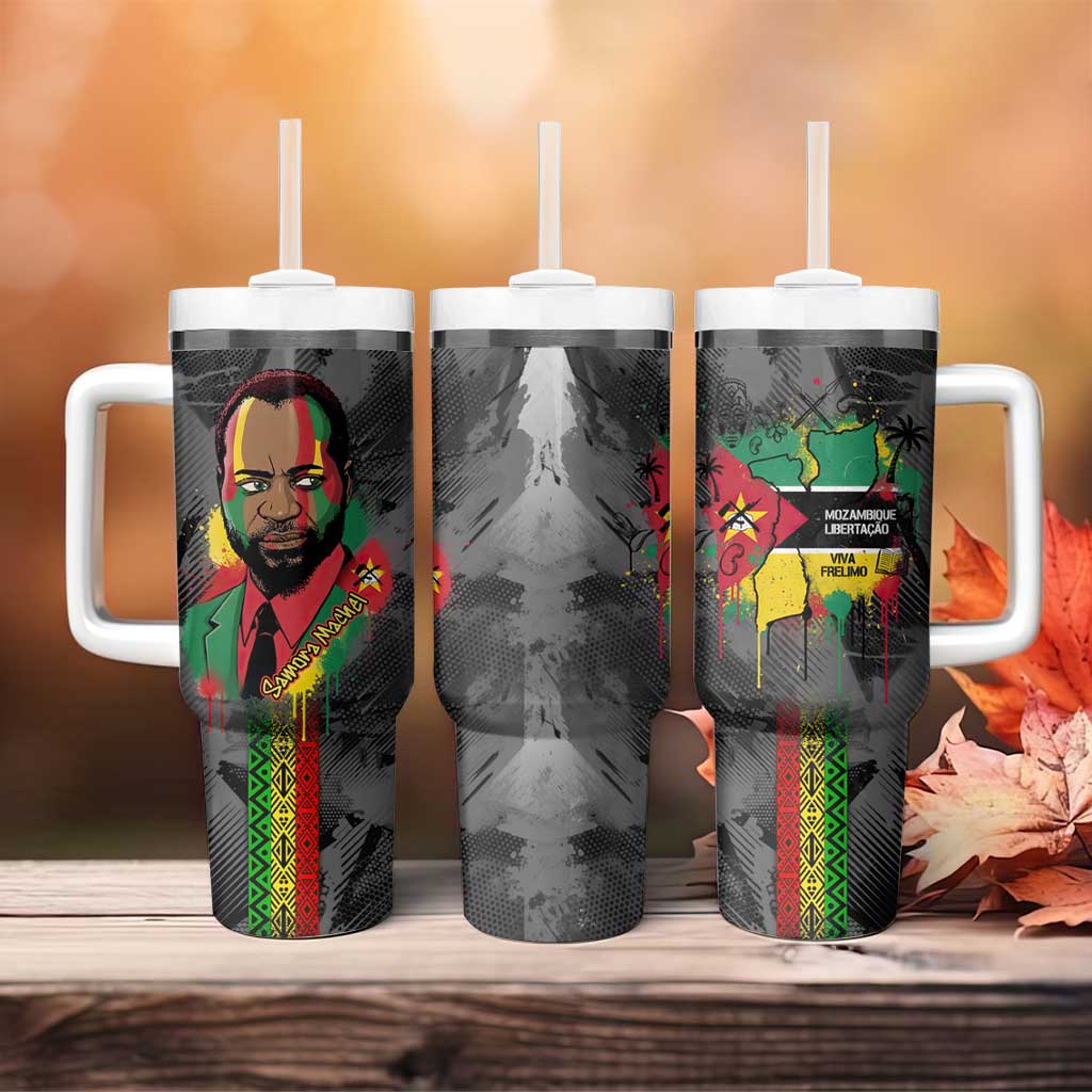 Samora Machel Tumbler With Handle Mozambique Liberation Graffiti Style Viva FRELIMO African Revolutionary - Wonder Print Shop