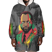 Samora Machel Wearable Blanket Hoodie Mozambique Liberation Graffiti Style Viva FRELIMO African Revolutionary - Wonder Print Shop
