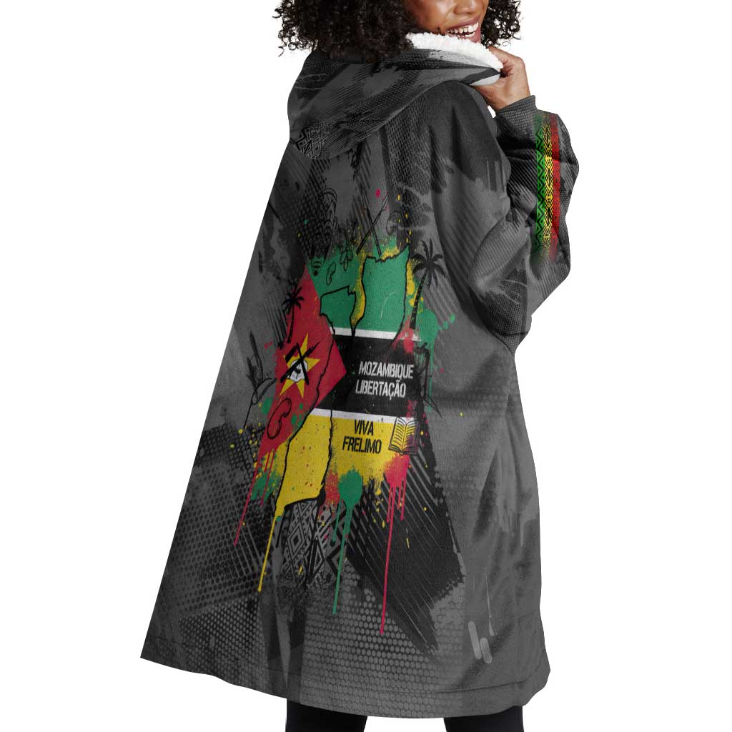 Samora Machel Wearable Blanket Hoodie Mozambique Liberation Graffiti Style Viva FRELIMO African Revolutionary - Wonder Print Shop