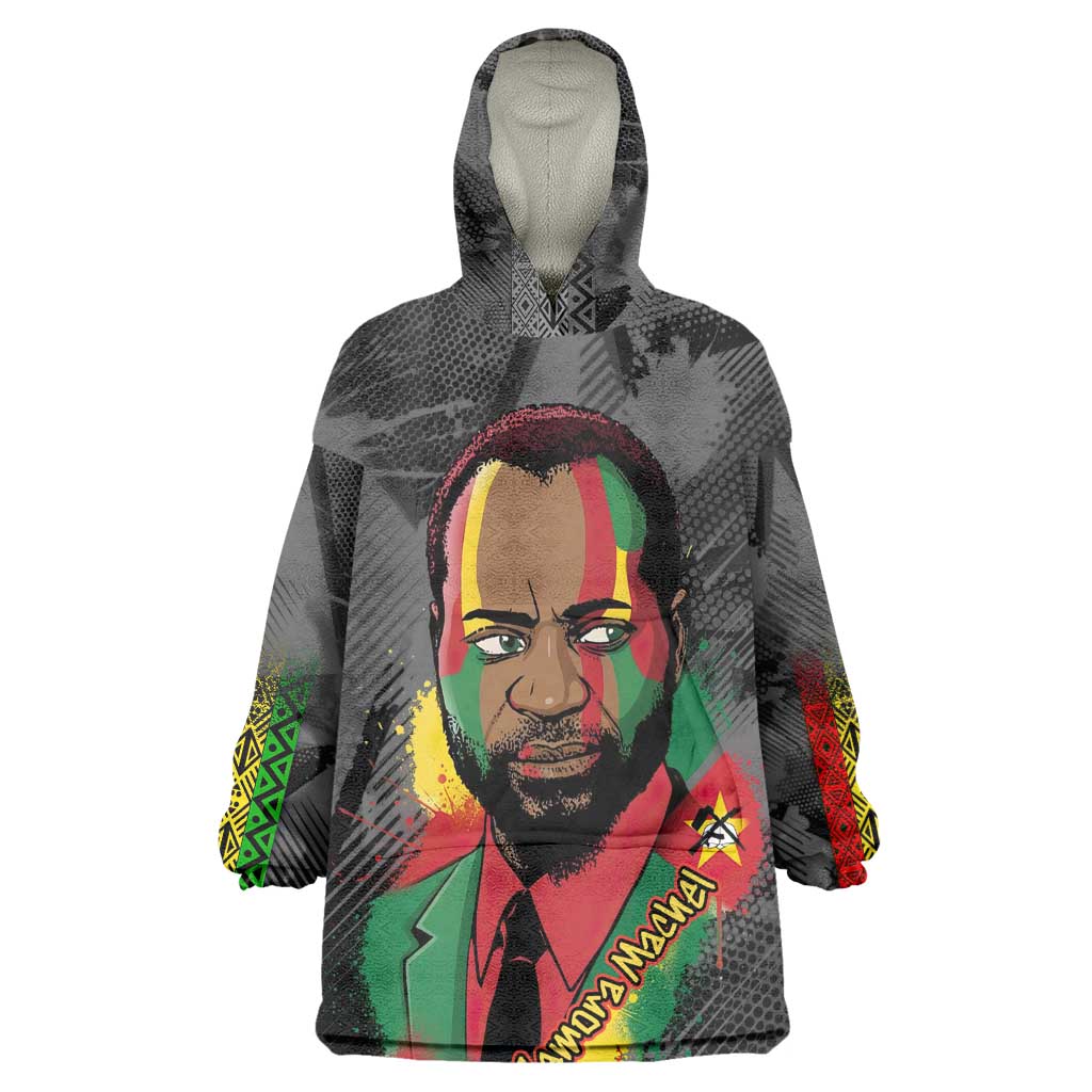 Samora Machel Wearable Blanket Hoodie Mozambique Liberation Graffiti Style Viva FRELIMO African Revolutionary - Wonder Print Shop