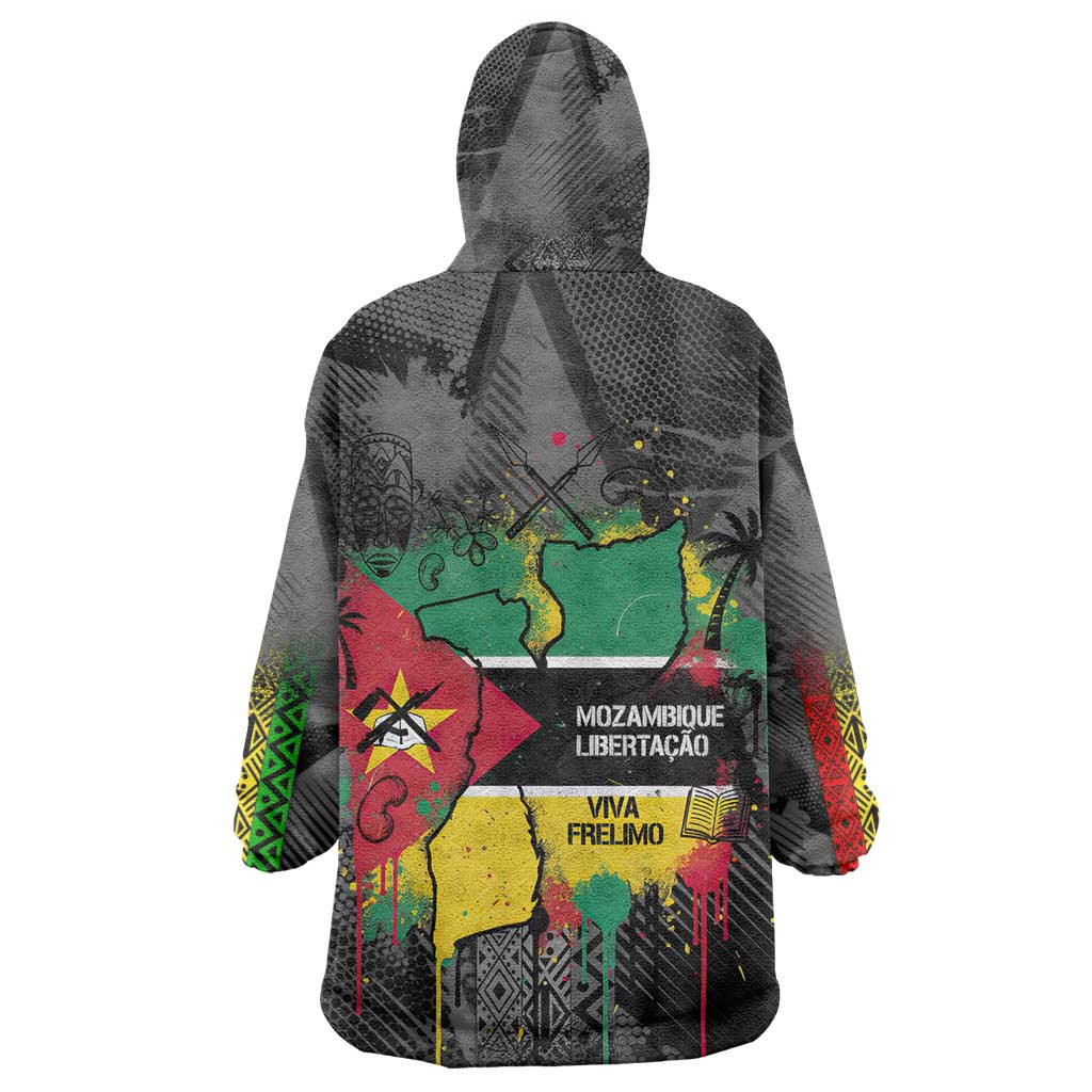 Samora Machel Wearable Blanket Hoodie Mozambique Liberation Graffiti Style Viva FRELIMO African Revolutionary - Wonder Print Shop