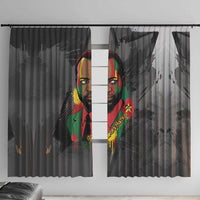 Samora Machel Window Curtain Mozambique Liberation Graffiti Style Viva FRELIMO African Revolutionary - Wonder Print Shop