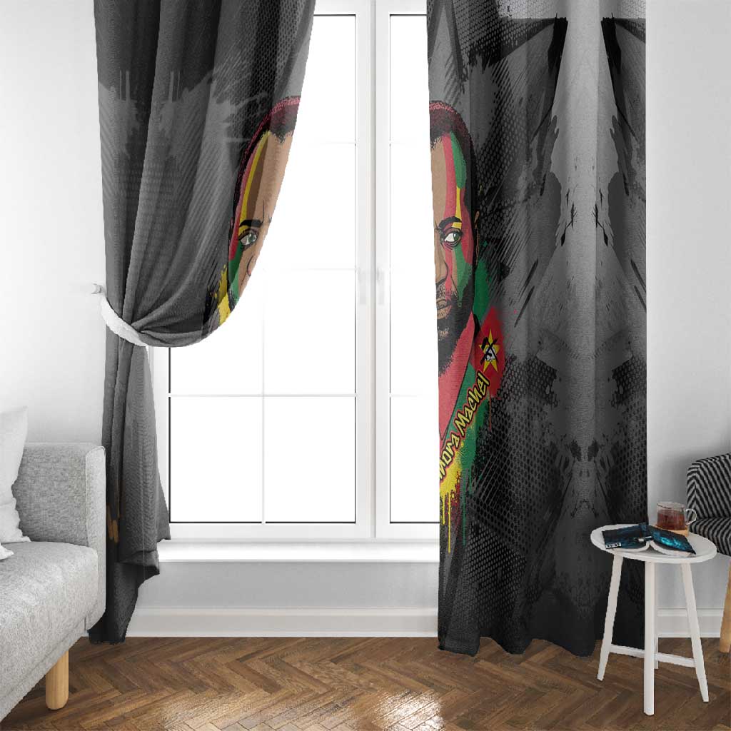 Samora Machel Window Curtain Mozambique Liberation Graffiti Style Viva FRELIMO African Revolutionary - Wonder Print Shop