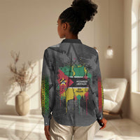Samora Machel Women Casual Shirt Mozambique Liberation Graffiti Style Viva FRELIMO African Revolutionary - Wonder Print Shop