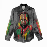 Samora Machel Women Casual Shirt Mozambique Liberation Graffiti Style Viva FRELIMO African Revolutionary - Wonder Print Shop
