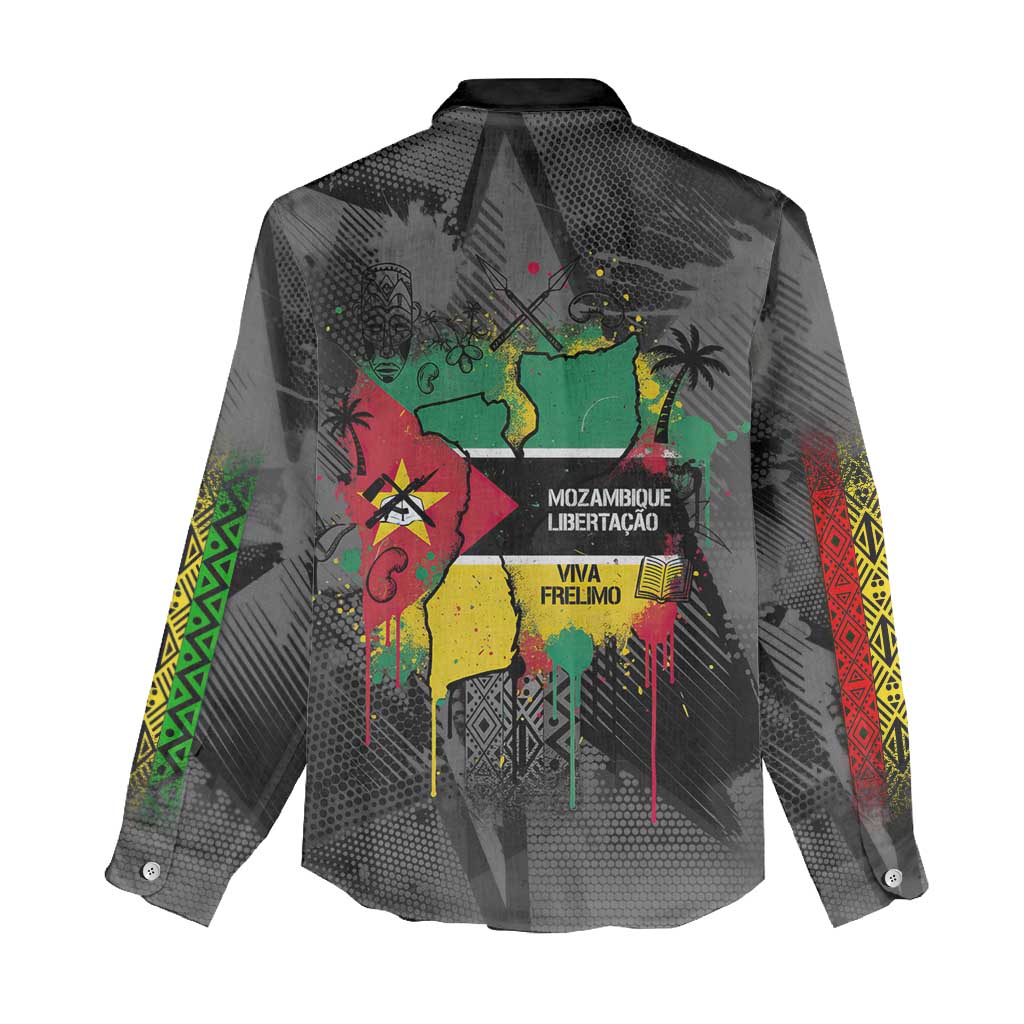 Samora Machel Women Casual Shirt Mozambique Liberation Graffiti Style Viva FRELIMO African Revolutionary - Wonder Print Shop