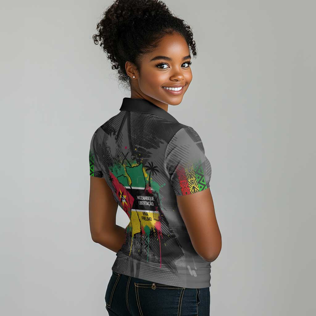 Samora Machel Women Polo Shirt Mozambique Liberation Graffiti Style Viva FRELIMO African Revolutionary - Wonder Print Shop