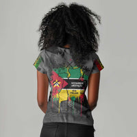 Samora Machel Women V-Neck T-Shirt Mozambique Liberation Graffiti Style Viva FRELIMO African Revolutionary - Wonder Print Shop