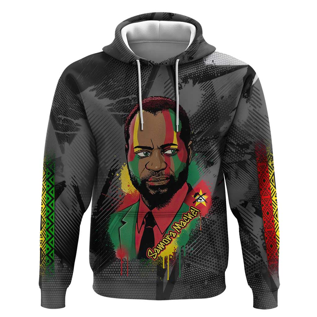Samora Machel Zip Hoodie Mozambique Liberation Graffiti Style Viva FRELIMO African Revolutionary - Wonder Print Shop