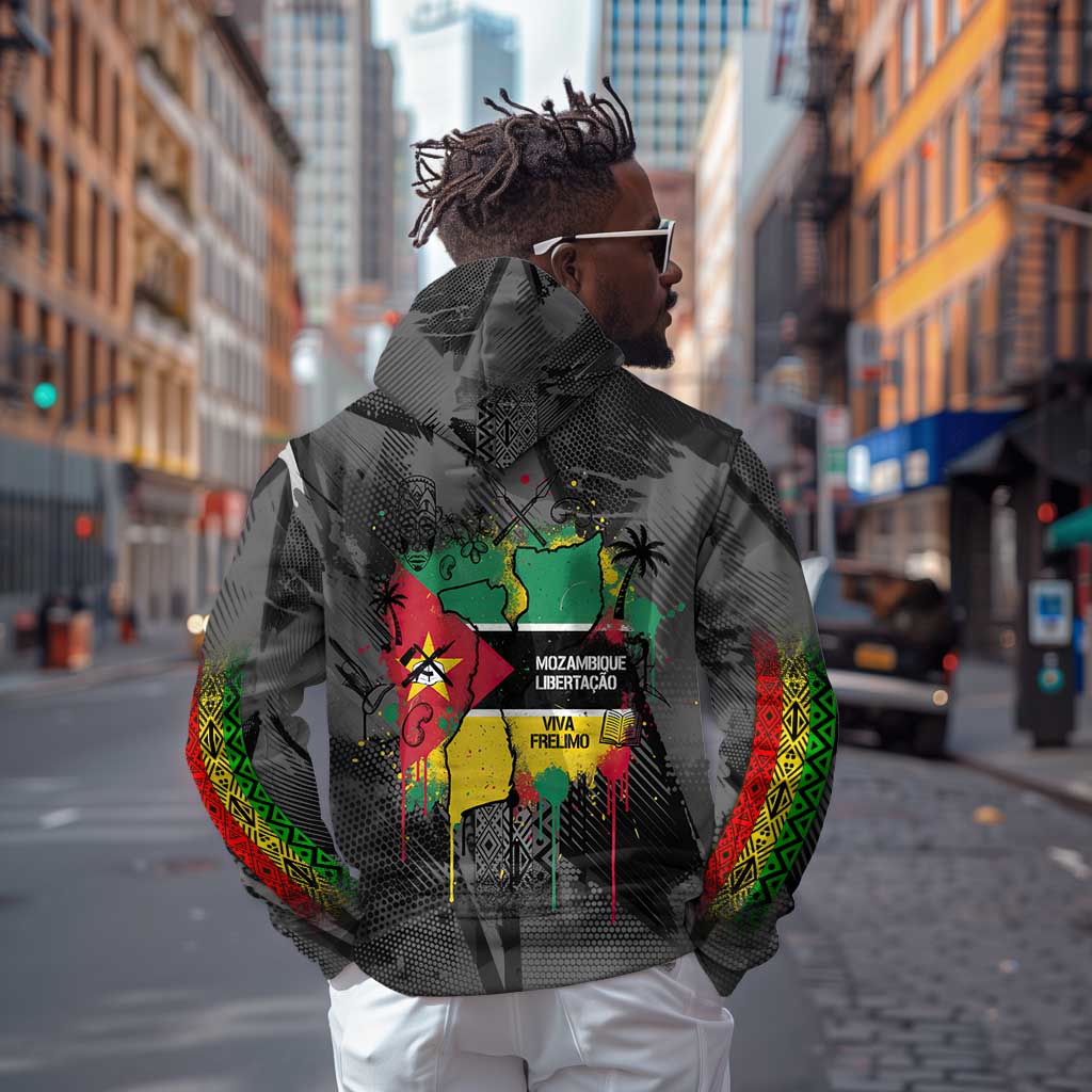 Samora Machel Zip Hoodie Mozambique Liberation Graffiti Style Viva FRELIMO African Revolutionary - Wonder Print Shop