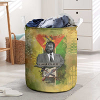 Samora Machel Laundry Basket Mozambique Flag Unity and Victory Quote Liberation Struggle - African Freedom Tribute - Wonder Print Shop