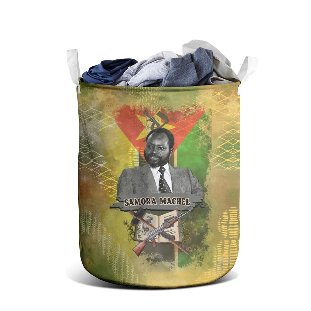 Samora Machel Laundry Basket Mozambique Flag Unity and Victory Quote Liberation Struggle - African Freedom Tribute - Wonder Print Shop