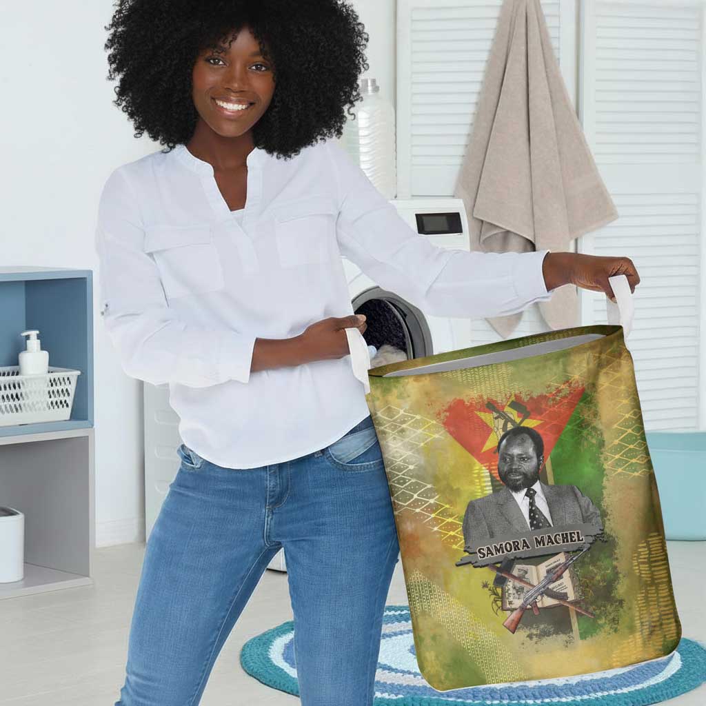 Samora Machel Laundry Basket Mozambique Flag Unity and Victory Quote Liberation Struggle - African Freedom Tribute - Wonder Print Shop