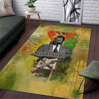 Samora Machel Area Rug Mozambique Flag Unity and Victory Quote Liberation Struggle - African Freedom Tribute - Wonder Print Shop