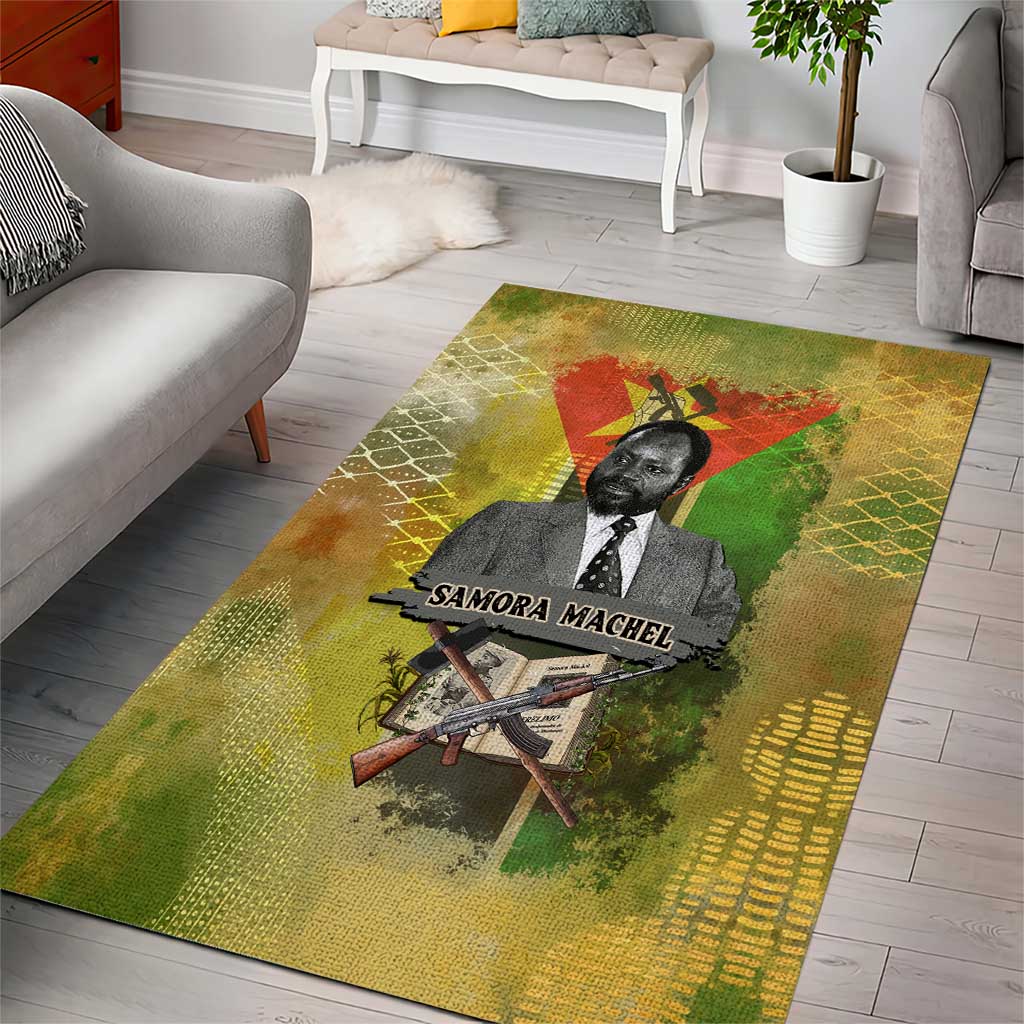Samora Machel Area Rug Mozambique Flag Unity and Victory Quote Liberation Struggle - African Freedom Tribute - Wonder Print Shop