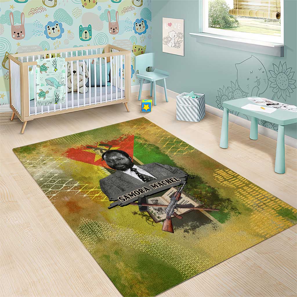 Samora Machel Area Rug Mozambique Flag Unity and Victory Quote Liberation Struggle - African Freedom Tribute - Wonder Print Shop