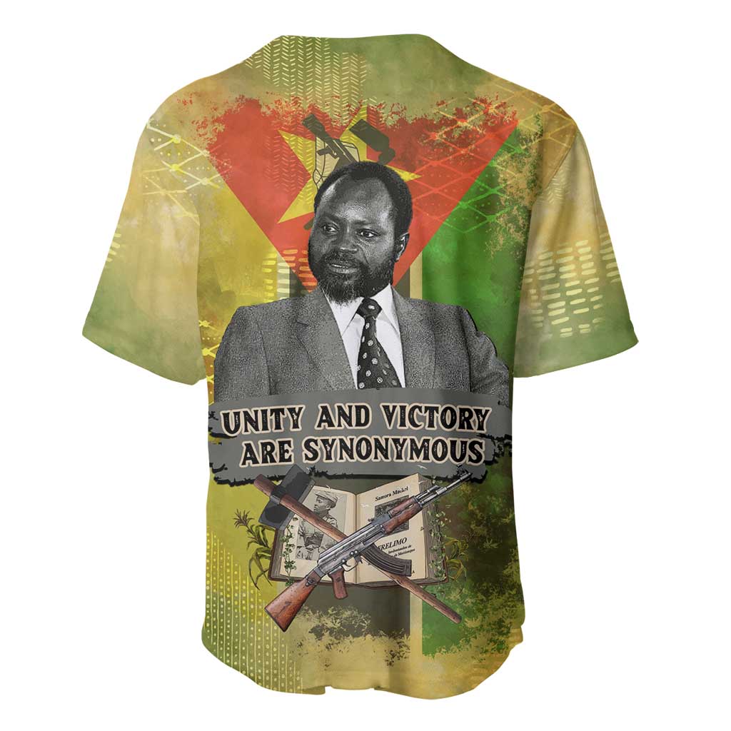 Samora Machel Baseball Jersey Mozambique Flag Unity and Victory Quote Liberation Struggle - African Freedom Tribute - Wonder Print Shop