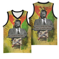 Samora Machel Basketball Jersey Mozambique Flag Unity and Victory Quote Liberation Struggle - African Freedom Tribute - Wonder Print Shop