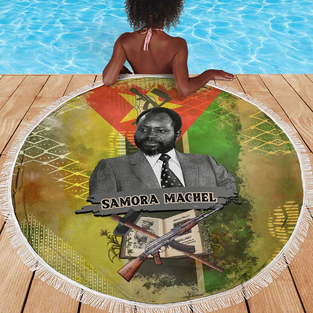 Samora Machel Beach Blanket Mozambique Flag Unity and Victory Quote Liberation Struggle - African Freedom Tribute - Wonder Print Shop