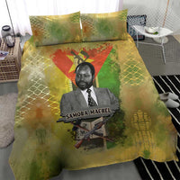 Samora Machel Bedding Set Mozambique Flag Unity and Victory Quote Liberation Struggle - African Freedom Tribute - Wonder Print Shop