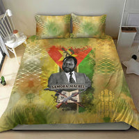 Samora Machel Bedding Set Mozambique Flag Unity and Victory Quote Liberation Struggle - African Freedom Tribute - Wonder Print Shop