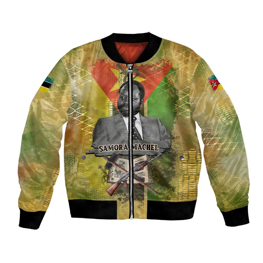 Samora Machel Bomber Jacket Mozambique Flag Unity and Victory Quote Liberation Struggle - African Freedom Tribute - Wonder Print Shop