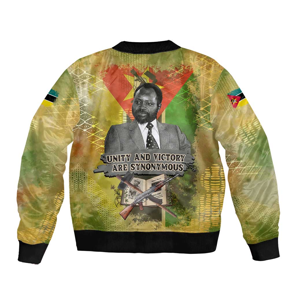 Samora Machel Bomber Jacket Mozambique Flag Unity and Victory Quote Liberation Struggle - African Freedom Tribute - Wonder Print Shop