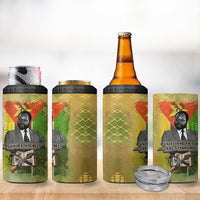 Samora Machel 4 in 1 Can Cooler Tumbler Mozambique Flag Unity and Victory Quote Liberation Struggle - African Freedom Tribute - Wonder Print Shop