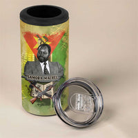 Samora Machel 4 in 1 Can Cooler Tumbler Mozambique Flag Unity and Victory Quote Liberation Struggle - African Freedom Tribute - Wonder Print Shop